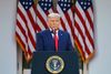 US President Donald Trump delivers an update on "Operation Warp Speed" in the Rose Garden of the White House in Washington, DC on November 13, 2020.